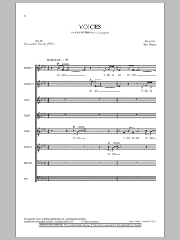 page one of Voices (SATB Choir)