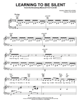 page one of Learning To Be Silent (Piano, Vocal & Guitar Chords (Right-Hand Melody))