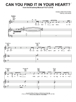 page one of Can You Find It In Your Heart? (Piano, Vocal & Guitar Chords (Right-Hand Melody))