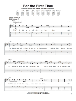 page one of For The First Time (Easy Guitar Tab)