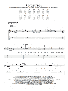 page one of F**k You (Forget You) (Easy Guitar Tab)