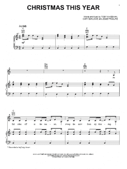 page one of Christmas This Year (Piano, Vocal & Guitar Chords (Right-Hand Melody))