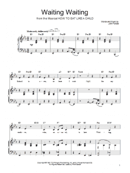 page one of Waiting Waiting (Piano, Vocal & Guitar Chords (Right-Hand Melody))