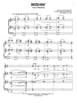 page one of Wishin' (Piano & Vocal)