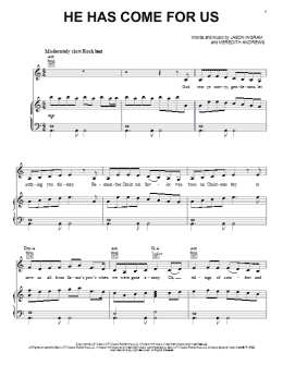 page one of He Has Come For Us (Piano, Vocal & Guitar Chords (Right-Hand Melody))