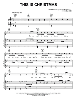 page one of This Is Christmas (Piano, Vocal & Guitar Chords (Right-Hand Melody))