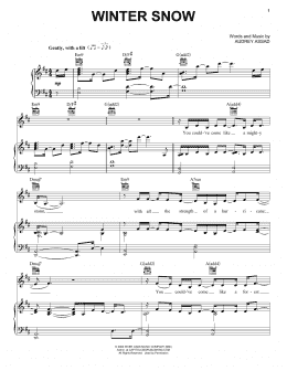 page one of Winter Snow (Piano, Vocal & Guitar Chords (Right-Hand Melody))