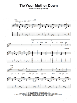page one of Tie Your Mother Down (Guitar Tab (Single Guitar))
