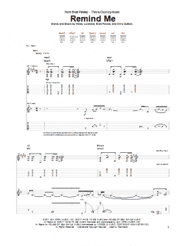 page one of Remind Me (Guitar Tab)