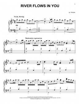 page one of River Flows In You (Easy Piano)