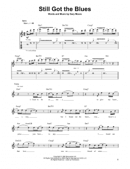 page one of Still Got The Blues (Guitar Tab (Single Guitar))