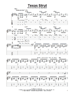 page one of Texas Strut (Guitar Tab (Single Guitar))