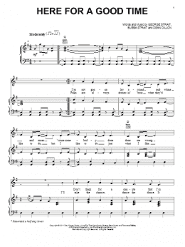 page one of Here For A Good Time (Piano, Vocal & Guitar Chords (Right-Hand Melody))