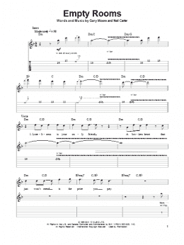 page one of Empty Rooms (Guitar Tab (Single Guitar))