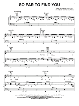 page one of So Far To Find You (Piano, Vocal & Guitar Chords (Right-Hand Melody))