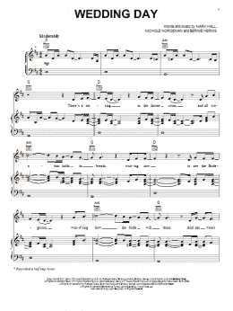 page one of Wedding Day (Piano, Vocal & Guitar Chords (Right-Hand Melody))