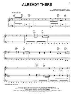 page one of Already There (Piano, Vocal & Guitar Chords (Right-Hand Melody))
