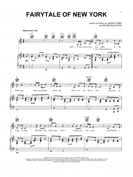 page one of Fairytale Of New York (Piano, Vocal & Guitar Chords (Right-Hand Melody))