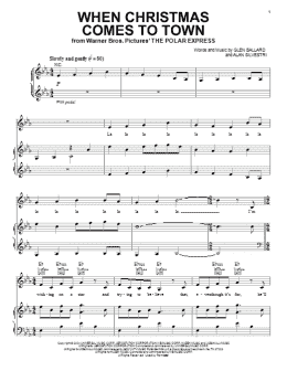 page one of When Christmas Comes To Town (Piano, Vocal & Guitar Chords (Right-Hand Melody))