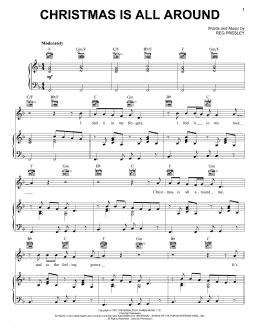 page one of Christmas Is All Around (Piano, Vocal & Guitar Chords (Right-Hand Melody))