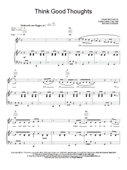 page one of Think Good Thoughts (Piano, Vocal & Guitar Chords (Right-Hand Melody))