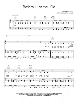 page one of Before I Let You Go (Piano, Vocal & Guitar Chords (Right-Hand Melody))