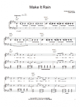 page one of Make It Rain (Piano, Vocal & Guitar Chords (Right-Hand Melody))