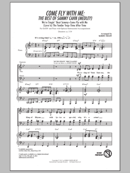page one of Come Fly With Me: The Best Of Sammy Cahn (Medley) (SATB Choir)