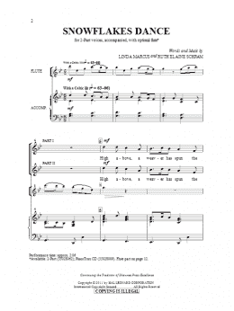 page one of Snowflakes Dance (2-Part Choir)