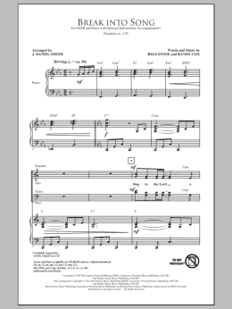 page one of Break Into Song (SATB Choir)