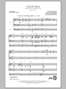 page one of God Is Here (SATB Choir)