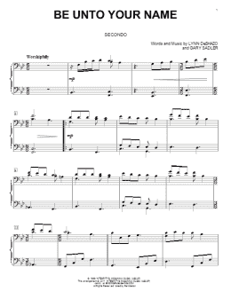 page one of Be Unto Your Name (Piano Duet)