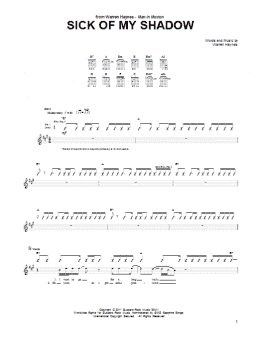 page one of Sick Of My Shadow (Guitar Tab)
