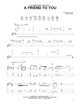 page one of A Friend To You (Guitar Tab)