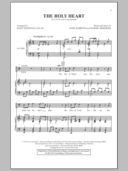 page one of The Holy Heart (SATB Choir)