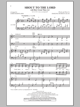 page one of Shout To The Lord (SATB Choir)