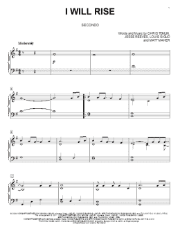 page one of I Will Rise (Piano Duet)