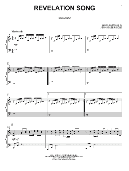 page one of Revelation Song (Piano Duet)