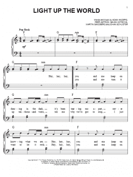 page one of Light Up The World (Easy Piano)