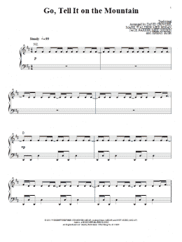 page one of Go Tell It On The Mountain (Piano, Vocal & Guitar Chords (Right-Hand Melody))