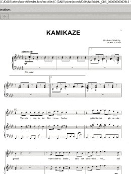 page one of Kamikaze (Piano, Vocal & Guitar Chords (Right-Hand Melody))