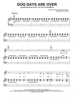 page one of Dog Days Are Over (Piano, Vocal & Guitar Chords (Right-Hand Melody))
