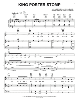 page one of King Porter Stomp (Piano, Vocal & Guitar Chords (Right-Hand Melody))
