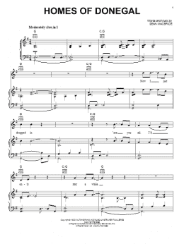 page one of Homes Of Donegal (Piano, Vocal & Guitar Chords (Right-Hand Melody))