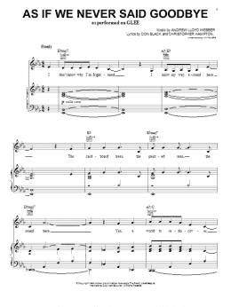 page one of As If We Never Said Goodbye (Piano, Vocal & Guitar Chords (Right-Hand Melody))
