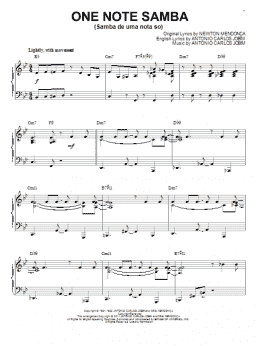page one of One Note Samba (Samba De Uma Nota So) [Jazz version] (arr. Brent Edstrom) (Piano Solo)