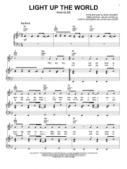 page one of Light Up The World (Piano, Vocal & Guitar Chords (Right-Hand Melody))