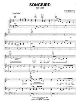 page one of Songbird (Piano, Vocal & Guitar Chords (Right-Hand Melody))