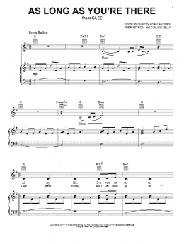 page one of As Long As You're There (Piano, Vocal & Guitar Chords (Right-Hand Melody))