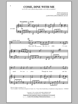 page one of Come, Dine With Me (SATB Choir)